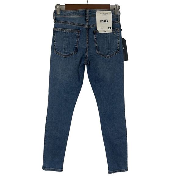 RAG & BONE CATE MID RISE ANKLE SKINNY JEANS IN PISMO NWT WOMEN'S SIZE 24 - Picture 3 of 16